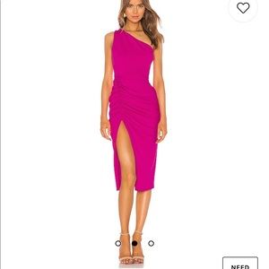 Katie May New Age Midi Dress in Electric Pink